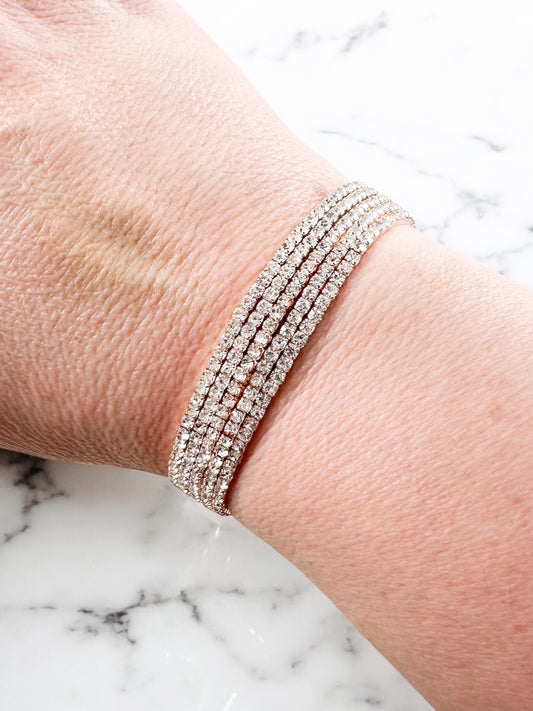 Luxe Trace Bracelet Set, Rose Gold