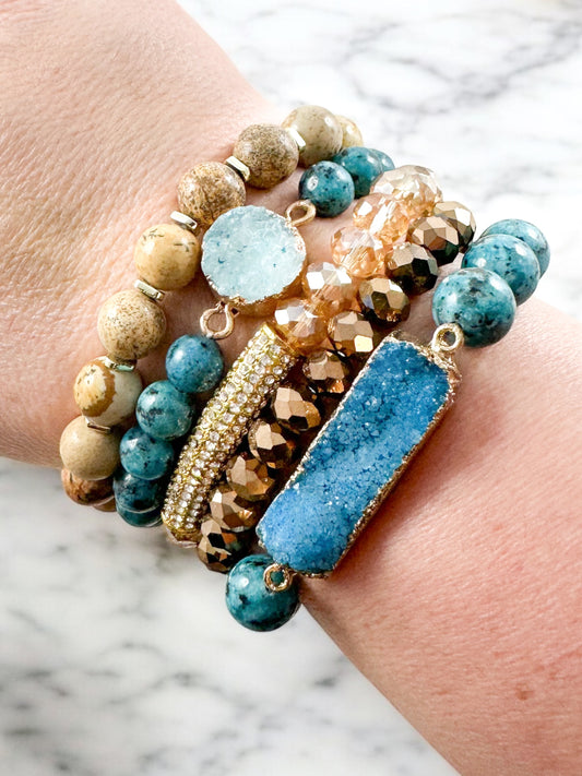 Blue Ember Bracelet Set
