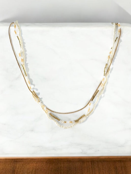 Delicate Drift Necklace, Ivory