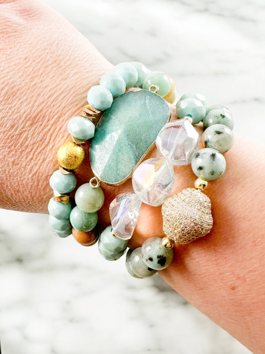 Frosted Shoreline Bracelet Set