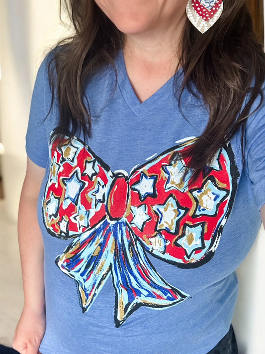 Stars & Stripes Bow Tee