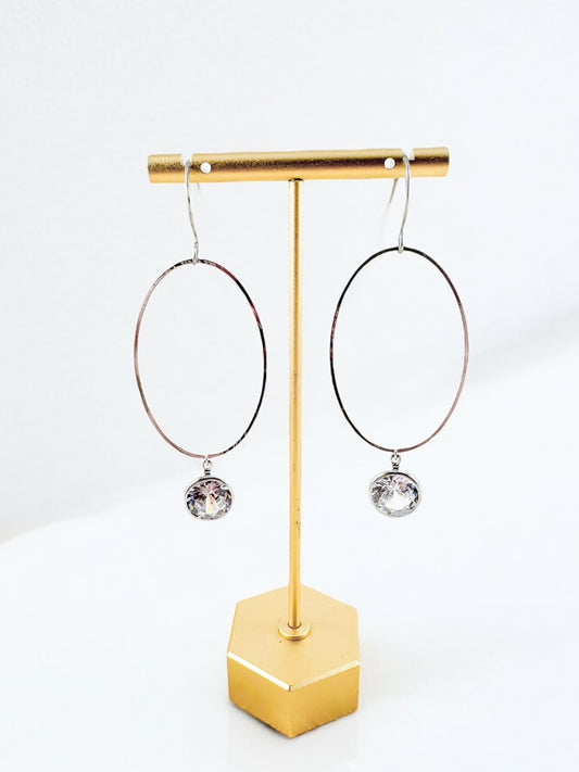 Wren Drop Earrings, Silver