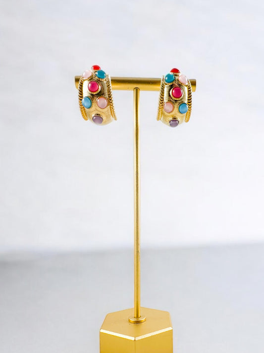 Crown Jewel Hoops, Multi