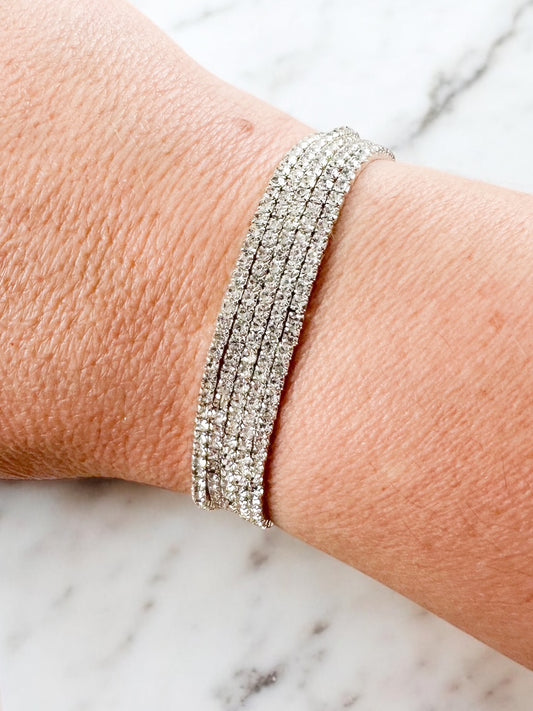 Luxe Trace Bracelet Set, Silver