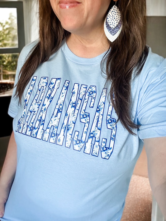 The Linen & Blue State Tee: Arkansas
