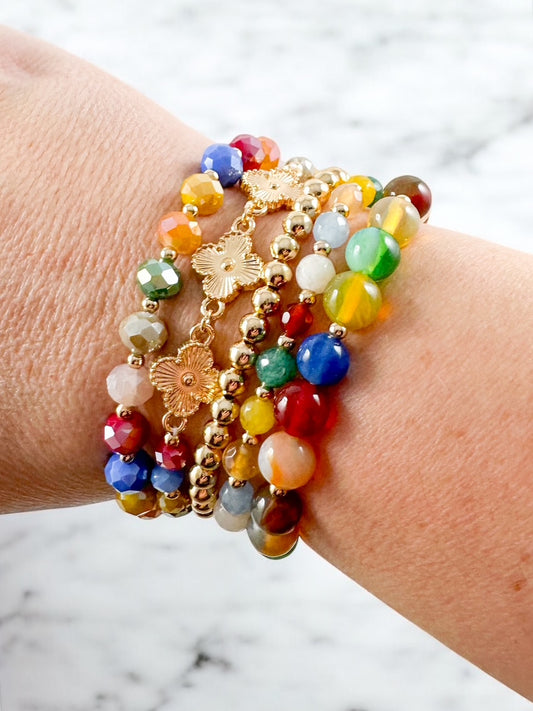Sculpted Glow Bracelet Set, Multi