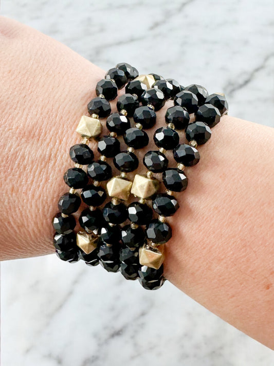 Twilight Bound Bracelet Set, Black