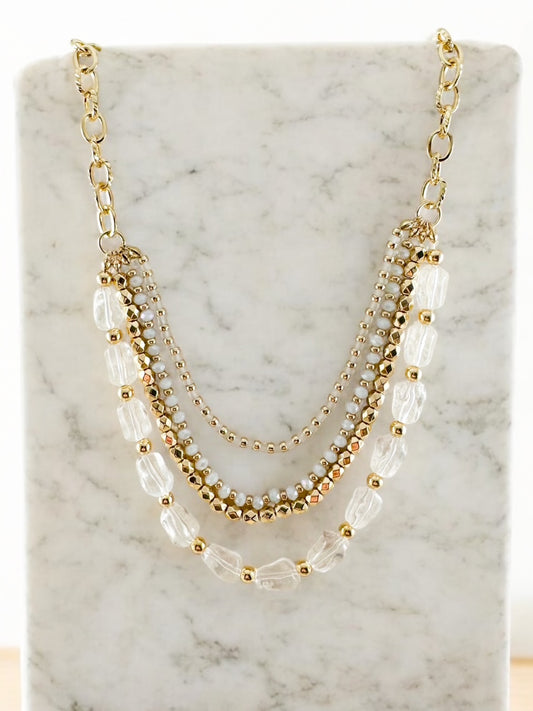 Regent Chain Necklace, Clear