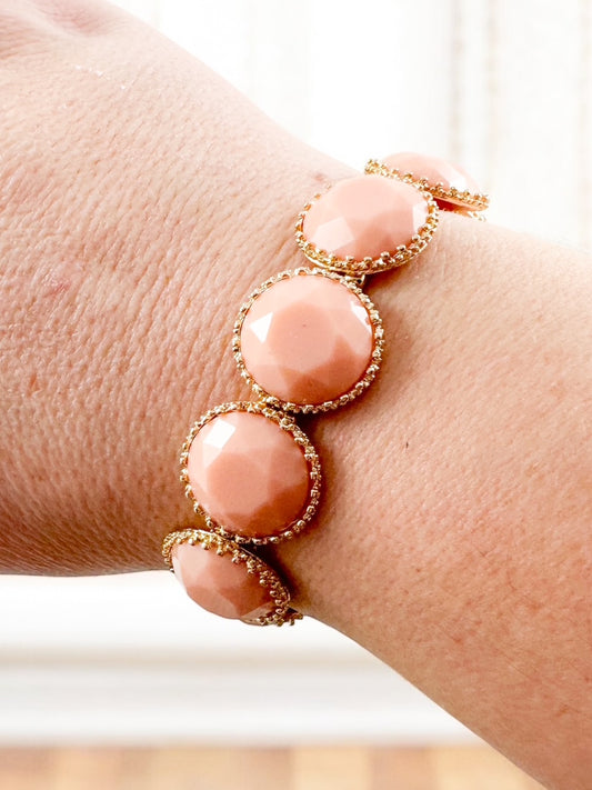 Golden Blossom Bracelet, Blush
