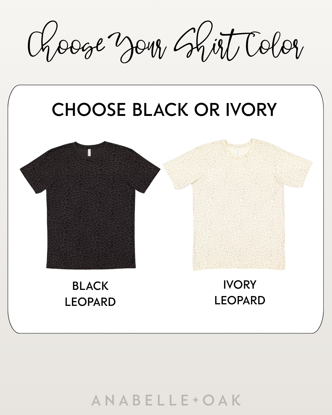 Wild Script Tee shirt color chart showing the available LAT tee colors for the custom preorder.