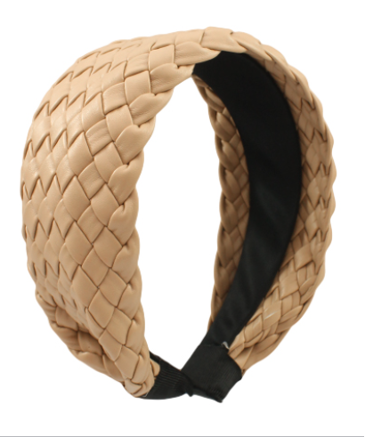 Simply Woven Headband, Taupe