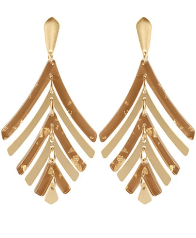 Fashionably Late Earrings, Mocha