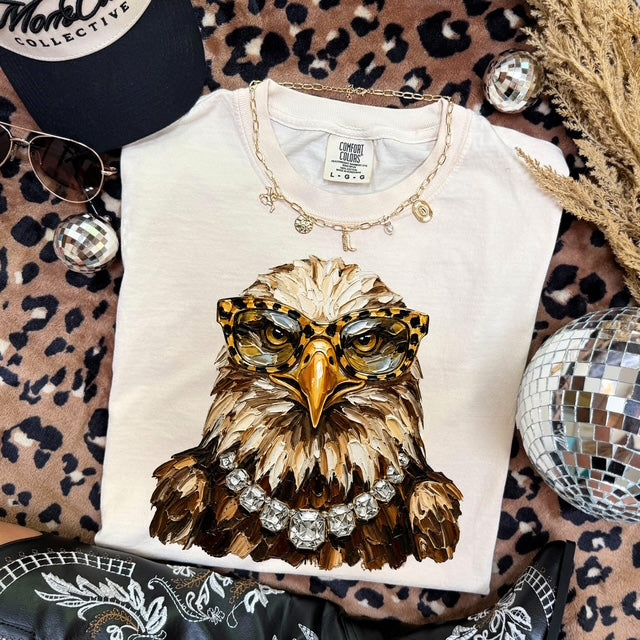 Bougie Eagle mascot graphic tee flat lay