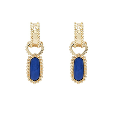 Look Good Feel Good Earrings, Cobalt Blue