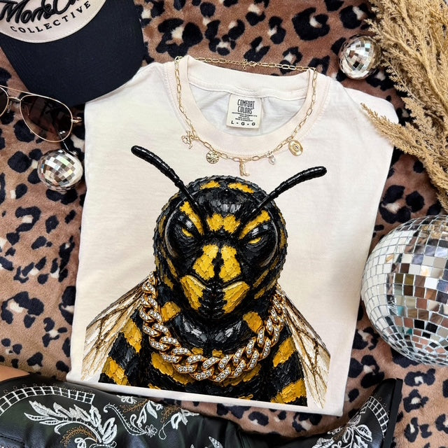 Bougie Hornet mascot graphic tee flat lay