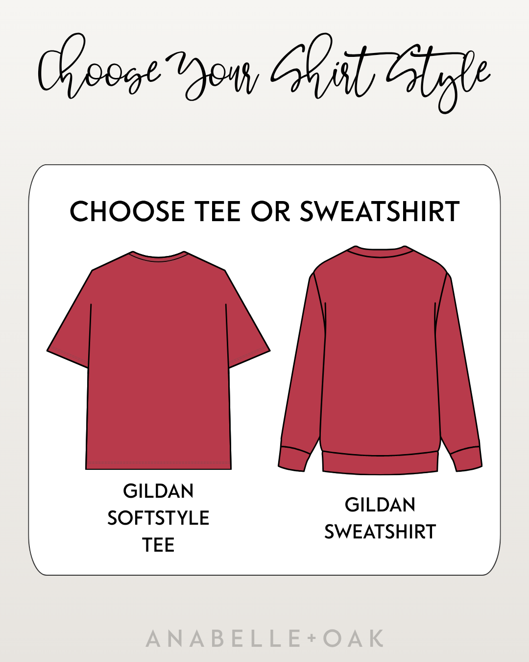 Heather red Gildan SoftStyle short-sleeve tee and crewneck sweatshirt options for the Pretty Meets Pep Rally Wildcat Shirt.