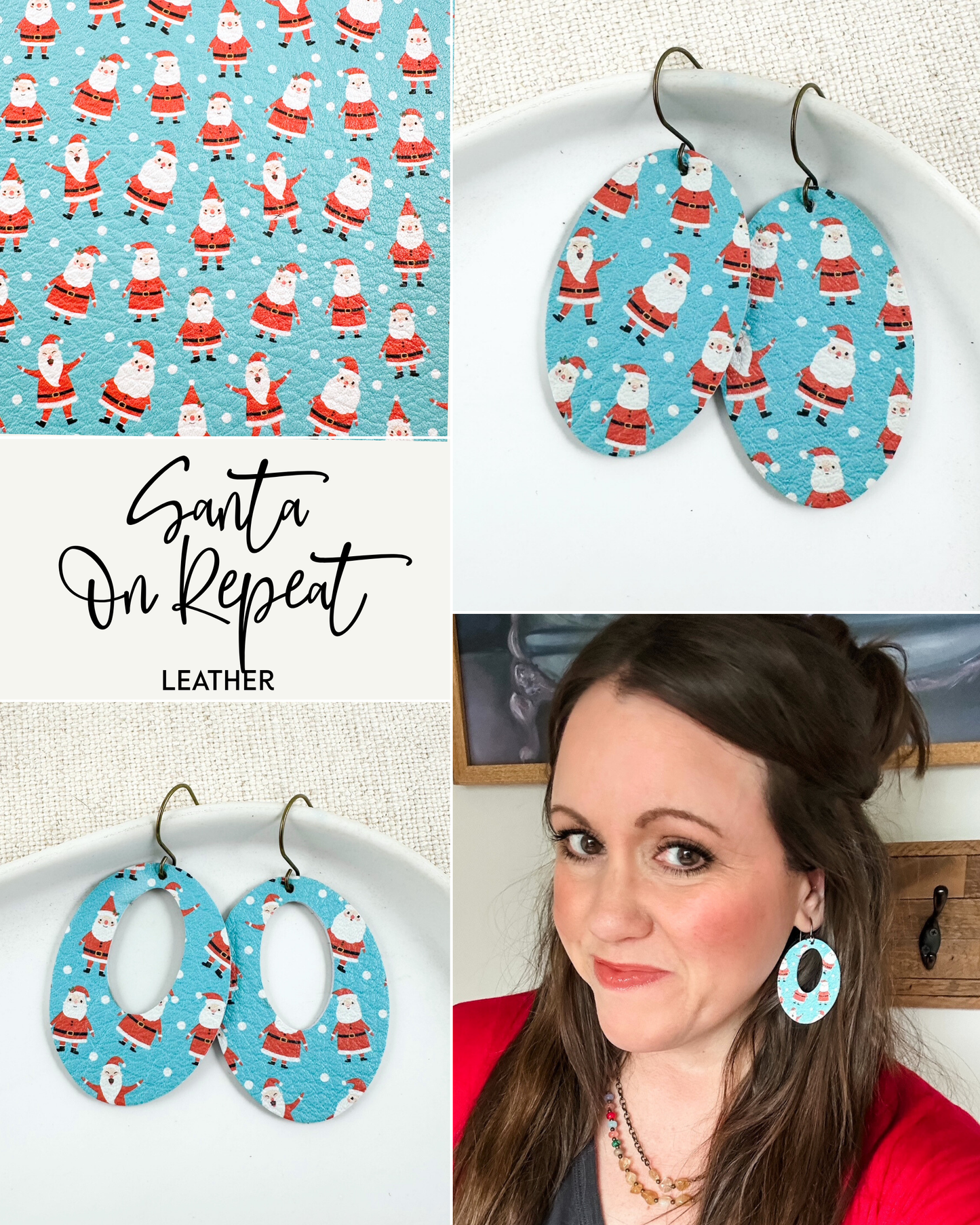 Santa On Repeat Leather