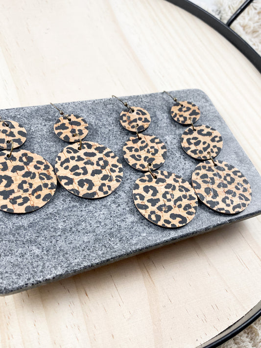 Tiered Leopard Circle Drops