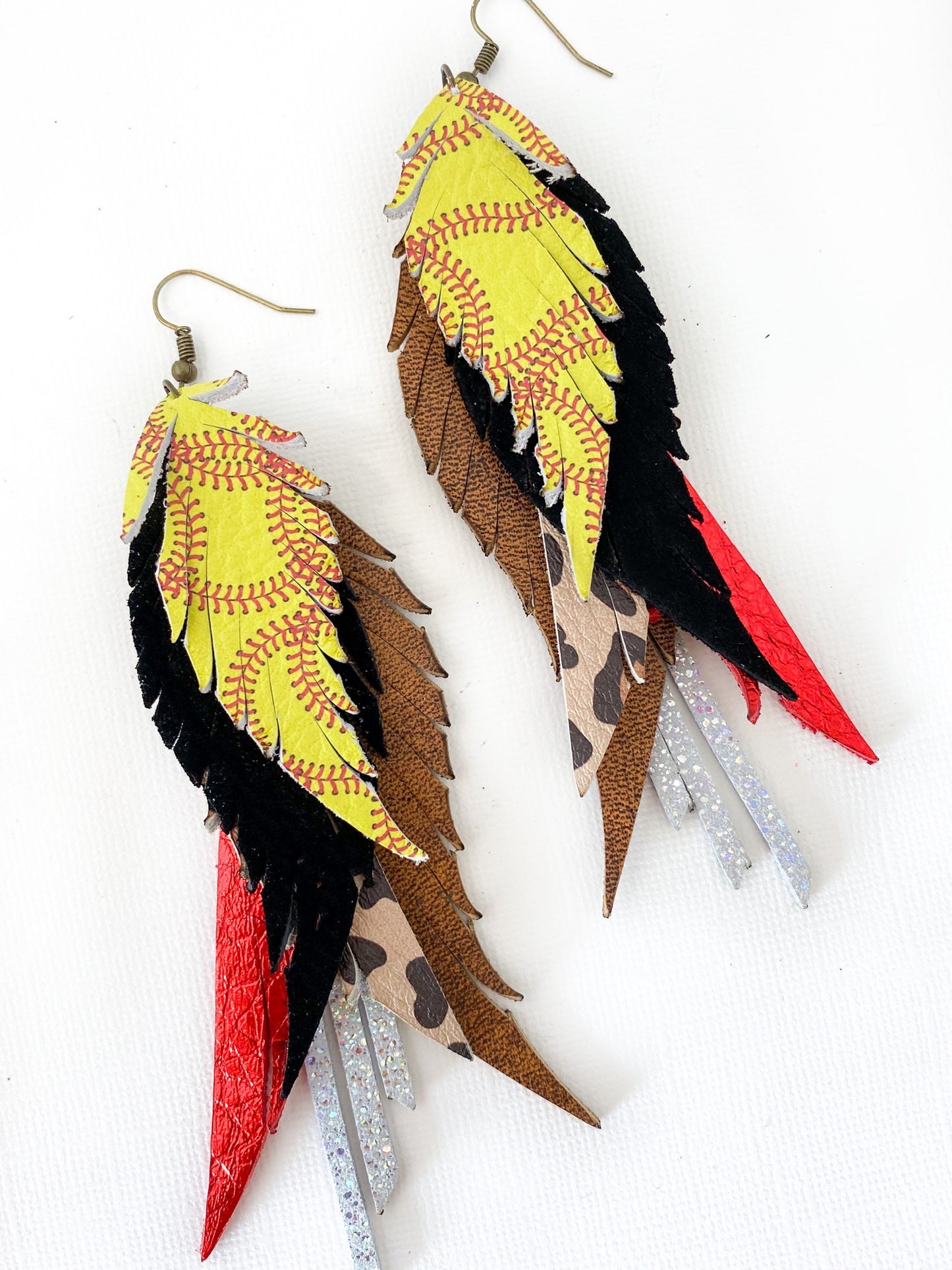 Softball Fringe Feathers