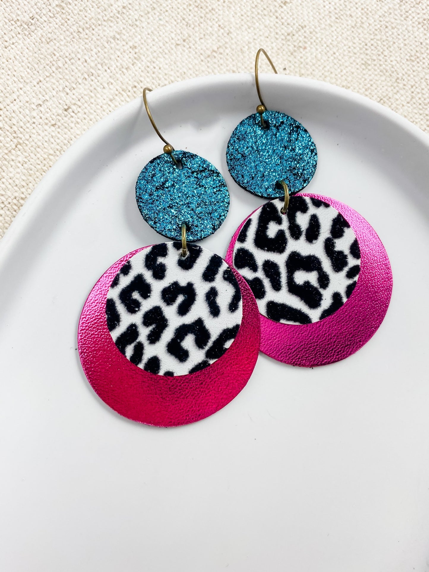 Pink, Turquoise, & Leopard Drops