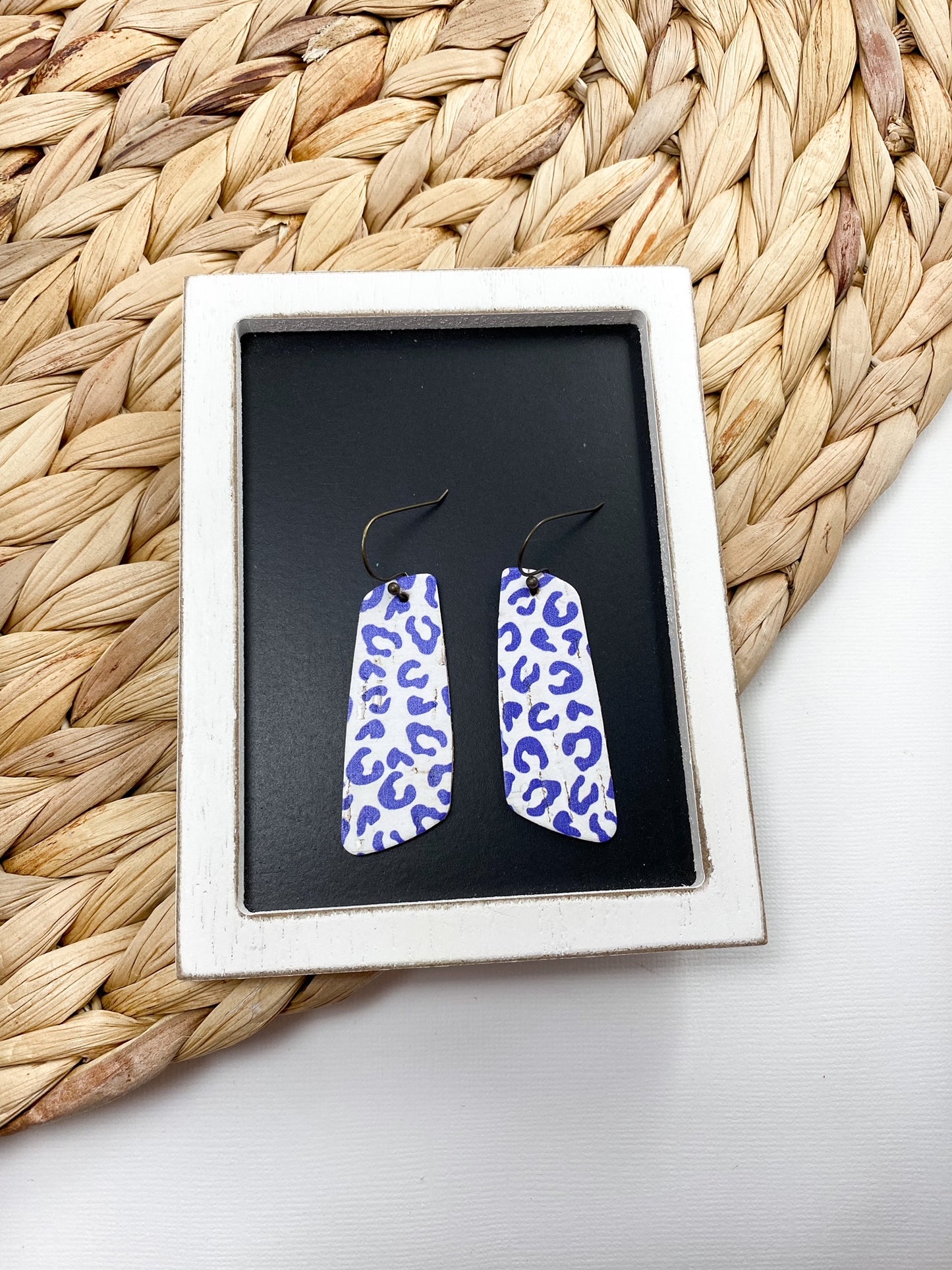 Blue & White Leopard Drops