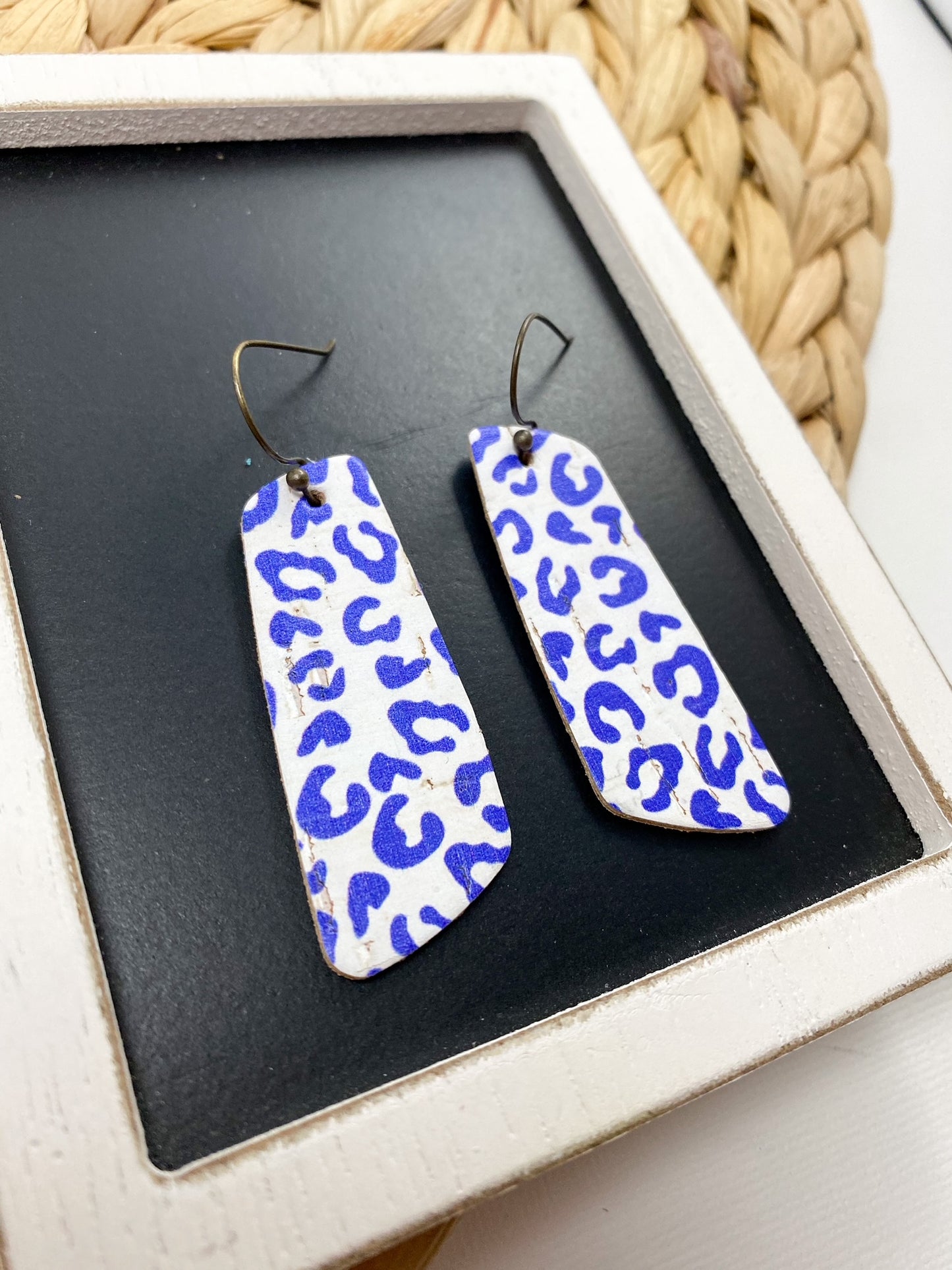 Blue & White Leopard Drops