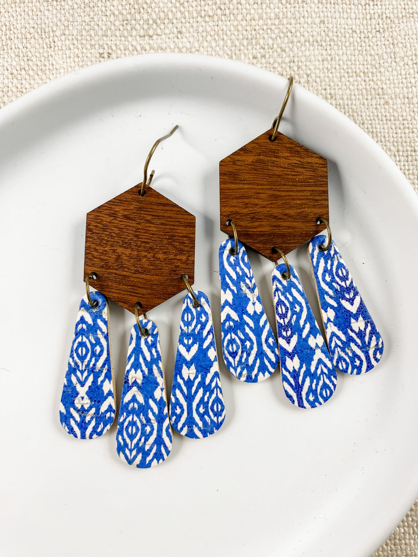 Cobalt Ikat Chandeliers