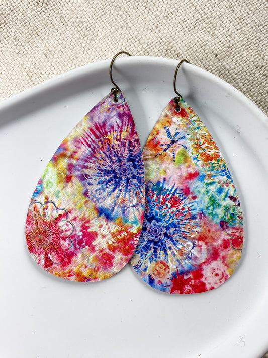 Tie Dye Teardrops--Large
