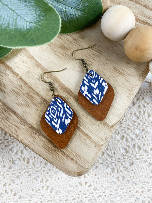 Navy Boho Diamonds