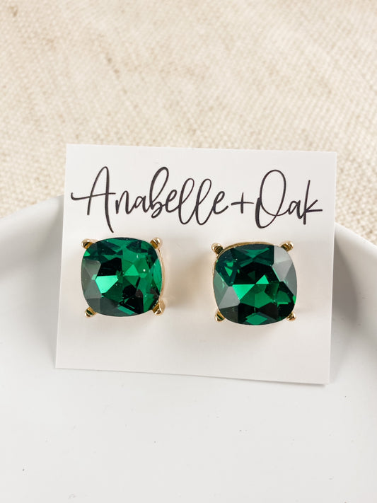 Luxe Emerald Studs