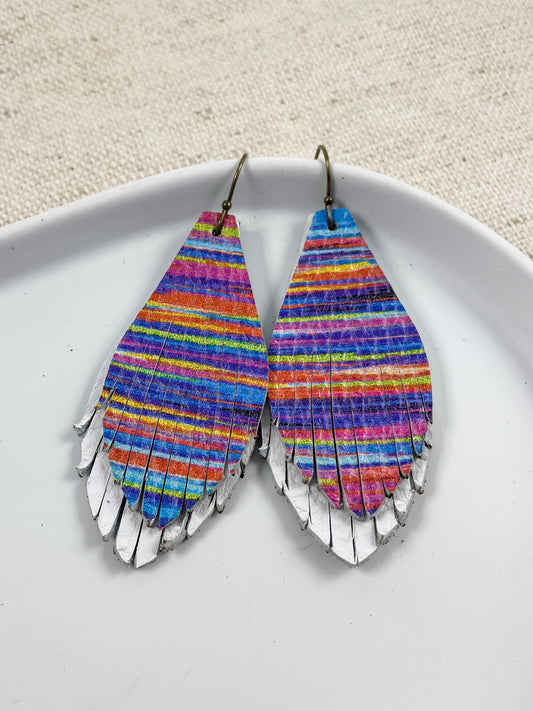 Sunset Fringe Feathers
