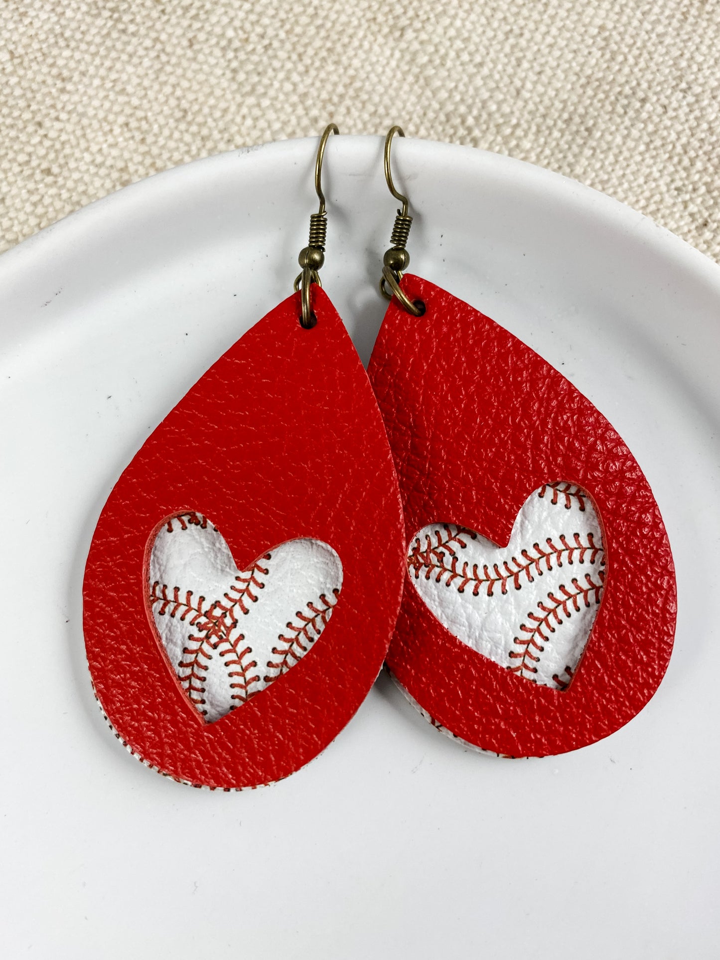 Heart of the Game Earrings, Baseball