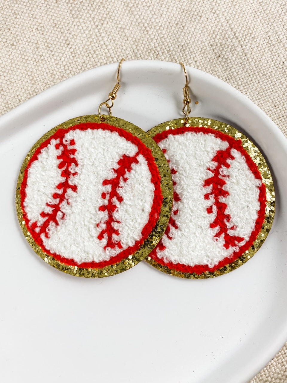 Baseball Patch Earrings