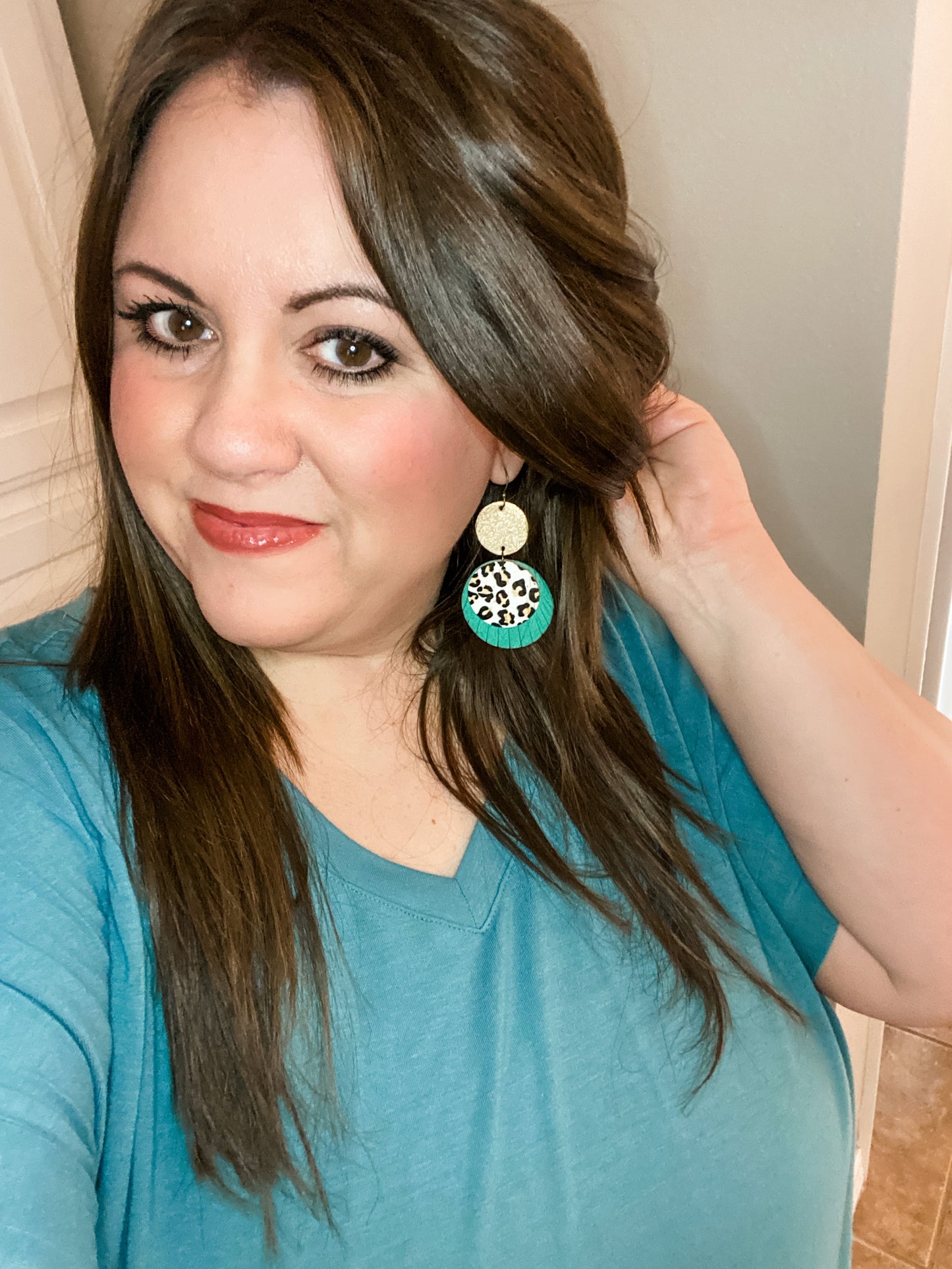 Fearless Soul Earrings, Teal