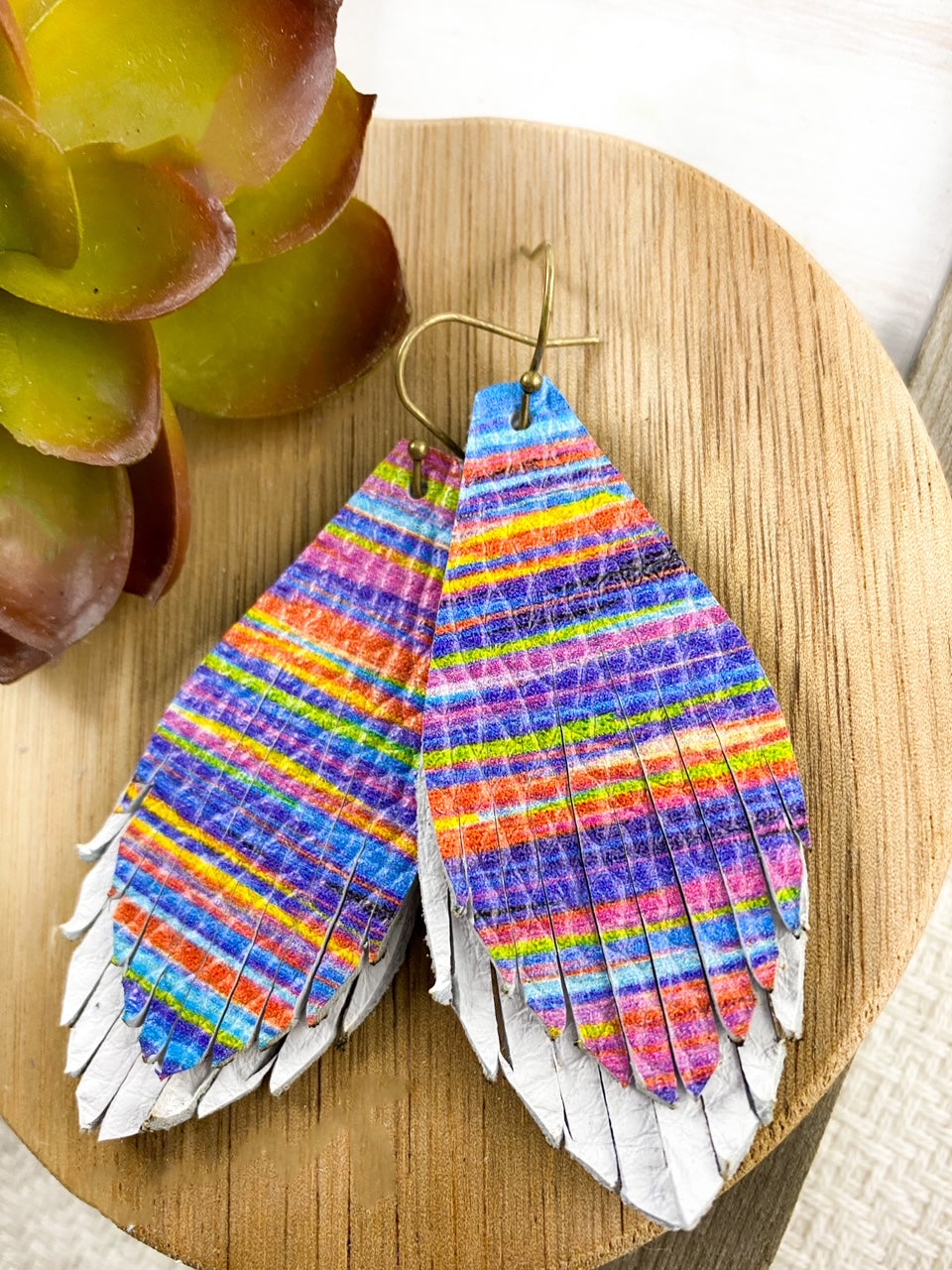 Sunset Fringe Feathers
