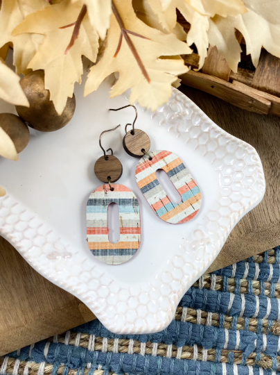 Autumn Striped Earrings