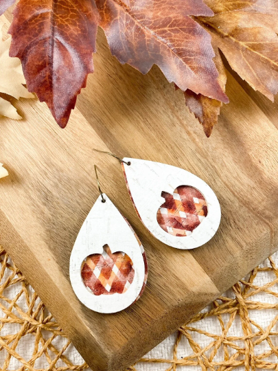 White Pumpkin Teardrop Cutouts