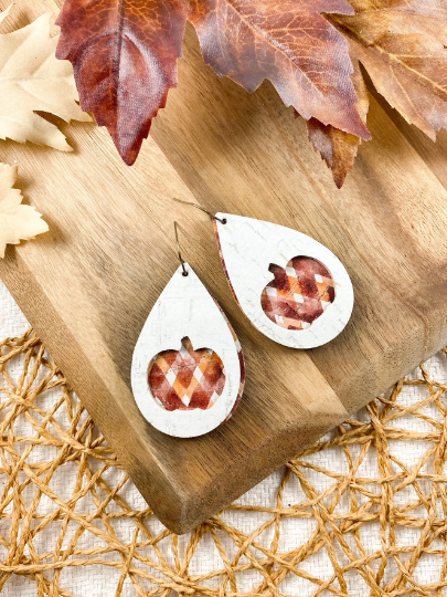 White Pumpkin Teardrop Cutouts